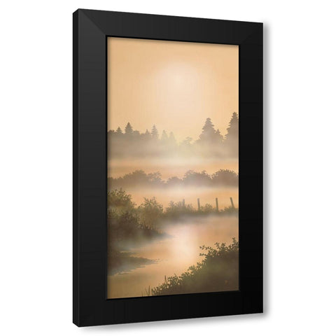 MORNING MIST Black Modern Wood Framed Art Print with Double Matting by Walsh, Peter