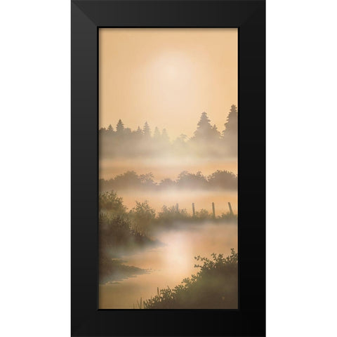 MORNING MIST Black Modern Wood Framed Art Print by Walsh, Peter