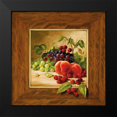 FRUIT POTPOURRI II Black Modern Wood Framed Art Print by Schoelnhammer, Heinz
