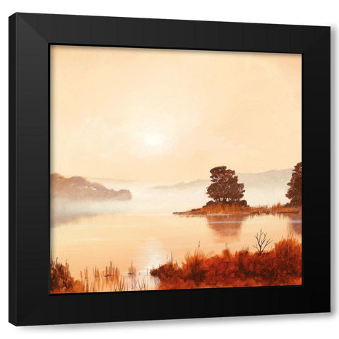 MISTY MORNING I Black Modern Wood Framed Art Print by Lee, Spencer