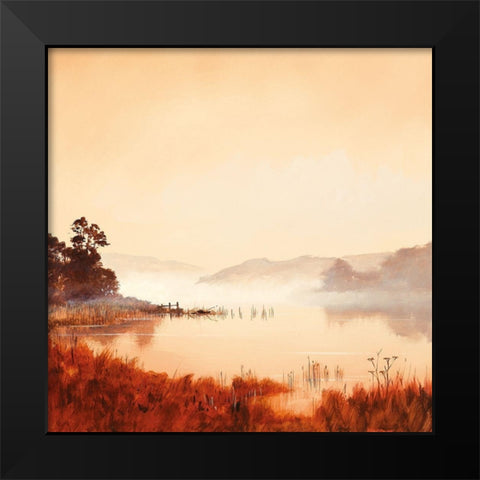 MISTY MORNING II Black Modern Wood Framed Art Print by Lee, Spencer