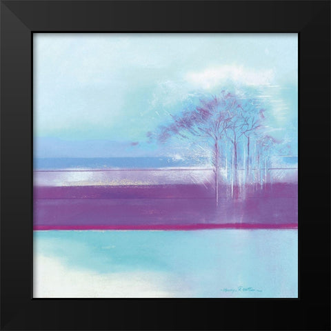 TURQUOISE Landscape I Black Modern Wood Framed Art Print by Robertson, Marilyn