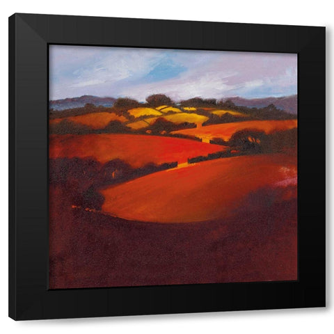 SUMMERS END Black Modern Wood Framed Art Print with Double Matting by Lee, Spencer