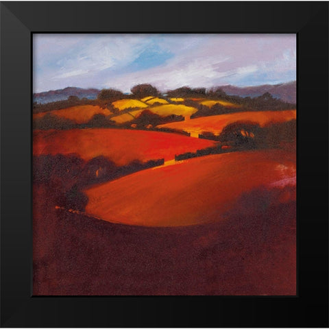 SUMMERS END Black Modern Wood Framed Art Print by Lee, Spencer