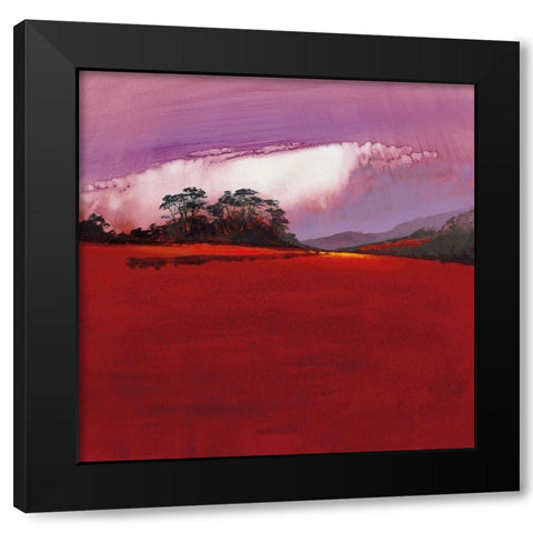 AUTUMN HILLS Black Modern Wood Framed Art Print by Lee, Spencer