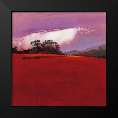 AUTUMN HILLS Black Modern Wood Framed Art Print by Lee, Spencer