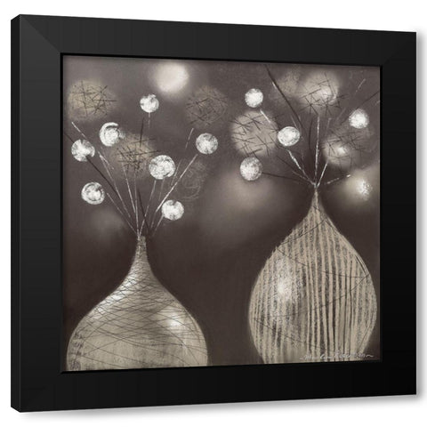 DOMINO II Black Modern Wood Framed Art Print with Double Matting by Robertson, Marilyn