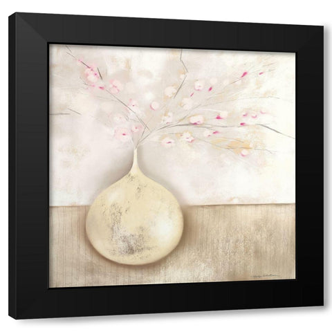 ALMOND BLOSSOM II Black Modern Wood Framed Art Print with Double Matting by Robertson, Marilyn