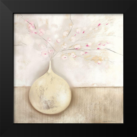 ALMOND BLOSSOM II Black Modern Wood Framed Art Print by Robertson, Marilyn
