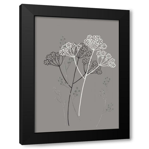 Elementary I Black Modern Wood Framed Art Print with Double Matting by Design Show