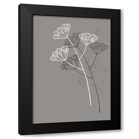Elementary II Black Modern Wood Framed Art Print with Double Matting by Design Show