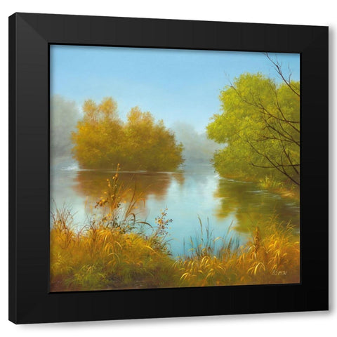 LAVISHNESS II Black Modern Wood Framed Art Print by Smith, B.