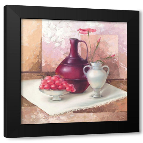 Still-Life WITH VASES Black Modern Wood Framed Art Print with Double Matting by Babichev