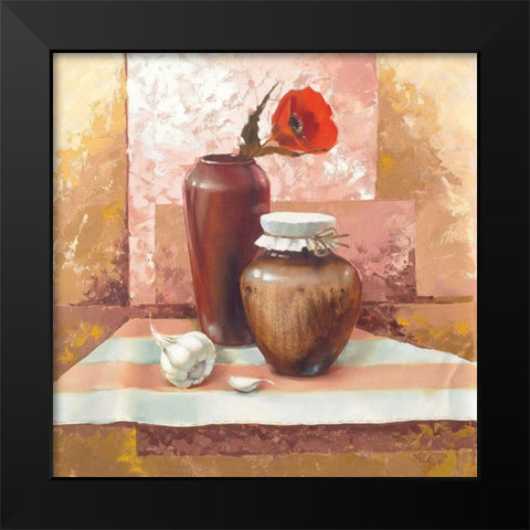 Still-Life WITH RED POPPIES Black Modern Wood Framed Art Print by Babichev