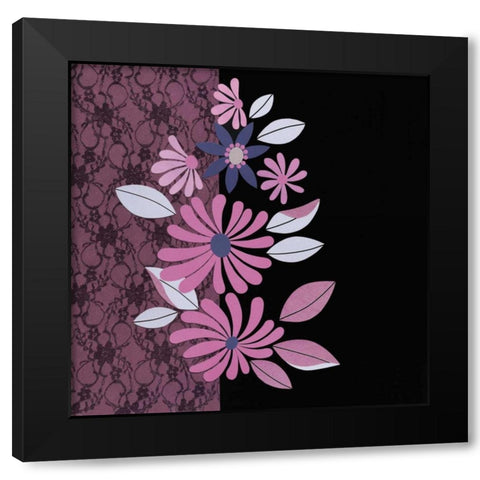 Luscious Lace I Black Modern Wood Framed Art Print with Double Matting by Design Show