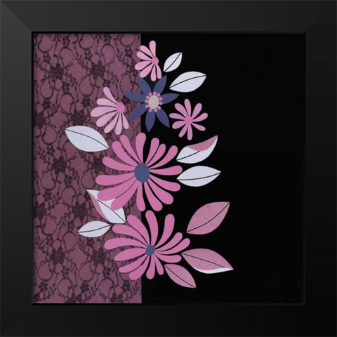 Luscious Lace I Black Modern Wood Framed Art Print by Design Show