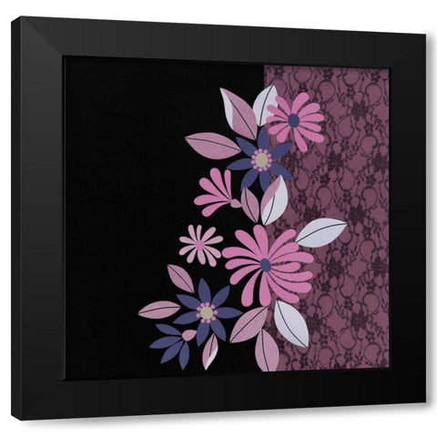 Luscious Lace II Black Modern Wood Framed Art Print by Design Show