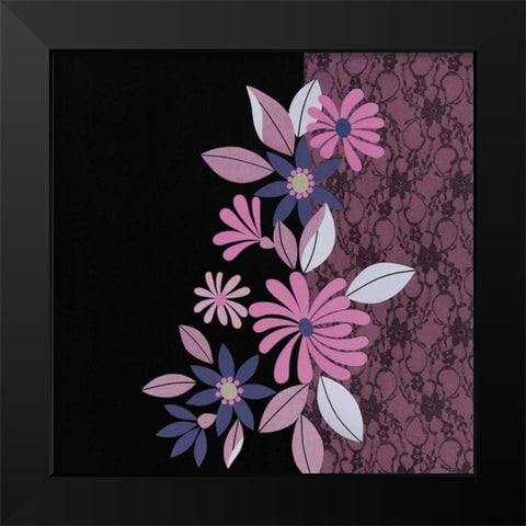 Luscious Lace II Black Modern Wood Framed Art Print by Design Show