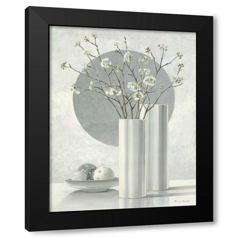 Silver Inspiration I Black Modern Wood Framed Art Print with Double Matting by van der Valk, Karin