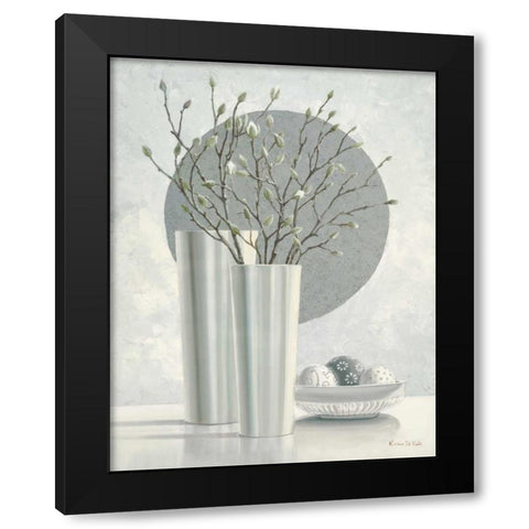 Silver Inspiration II Black Modern Wood Framed Art Print by van der Valk, Karin