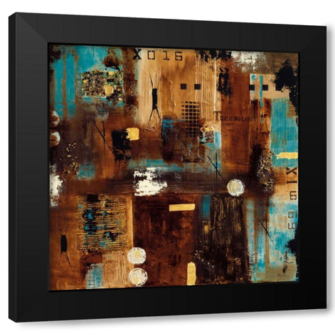 Technology I Black Modern Wood Framed Art Print by Bugna, Severine
