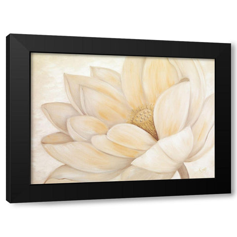 GOLDEN LOTUS Black Modern Wood Framed Art Print with Double Matting by Lake, Kaye