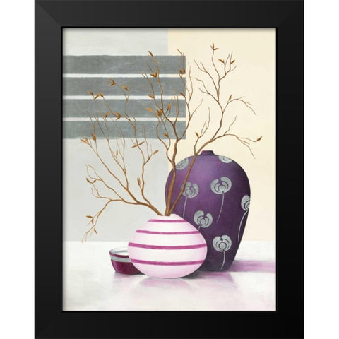 Purple Temptation I Black Modern Wood Framed Art Print by Sedalia, David