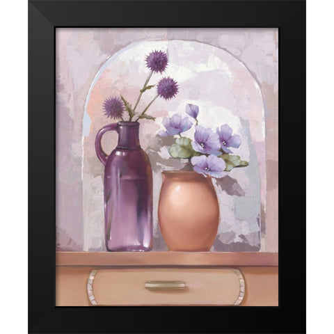 Lilac Kitchen II Black Modern Wood Framed Art Print by Babichev