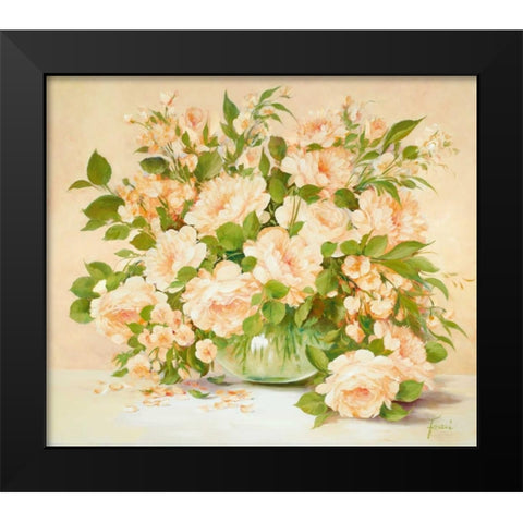 Medley In Pastel Black Modern Wood Framed Art Print by Fasani