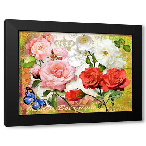 JARDIN BOTANIQUE Black Modern Wood Framed Art Print with Double Matting by Florenti, Isa