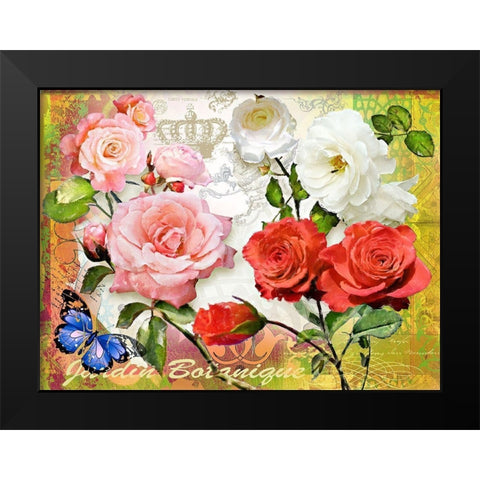 JARDIN BOTANIQUE Black Modern Wood Framed Art Print by Florenti, Isa