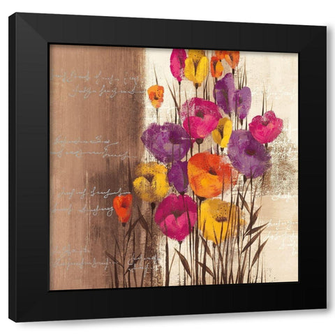 COLOR PLAY II Black Modern Wood Framed Art Print with Double Matting by Christina