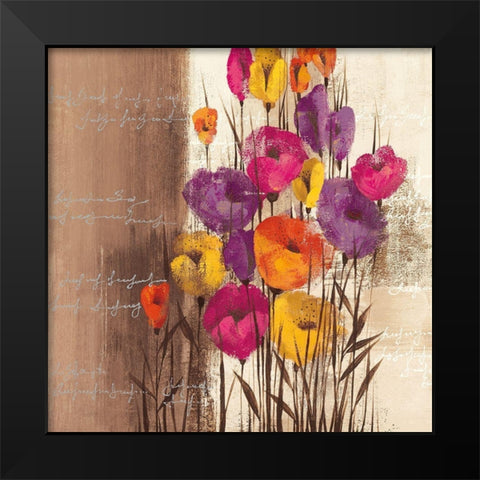 COLOR PLAY II Black Modern Wood Framed Art Print by Christina