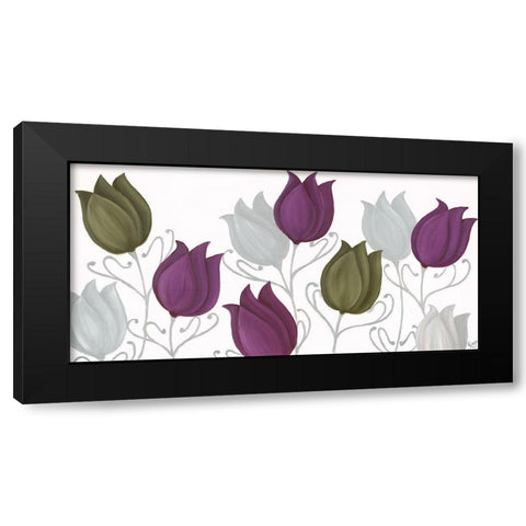 Tempting Tulips Black Modern Wood Framed Art Print by Lake, Kaye