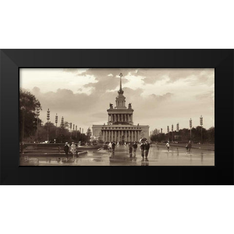 Wdnh, Moscow Black Modern Wood Framed Art Print by Ryazanov