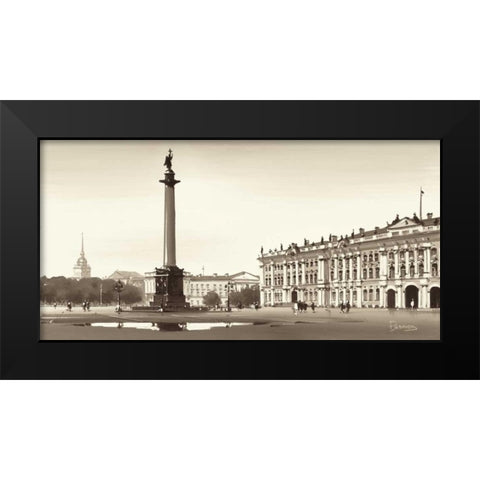 Winter Palace, St. Petersburg Black Modern Wood Framed Art Print by Ryazanov