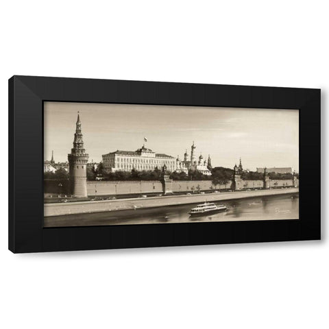 View On Kremlin Black Modern Wood Framed Art Print with Double Matting by Ryazanov