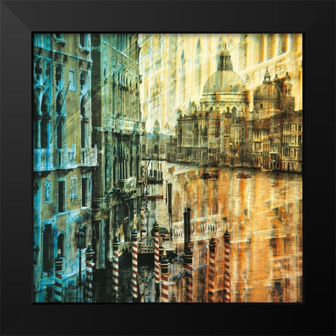 VENICE I Black Modern Wood Framed Art Print by Weissing, Gerd