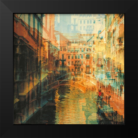 VENICE II Black Modern Wood Framed Art Print by Weissing, Gerd