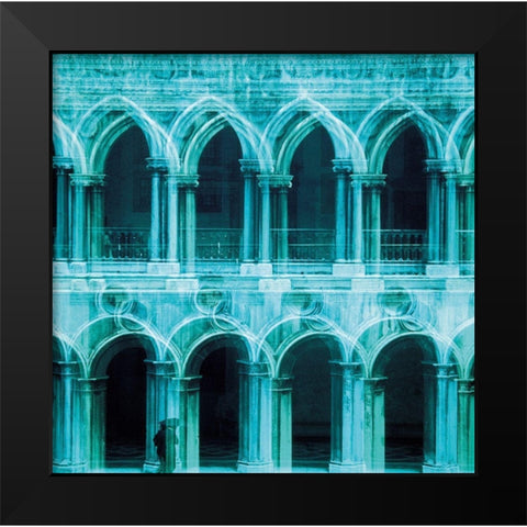 PALAZZO Black Modern Wood Framed Art Print by Weissing, Gerd