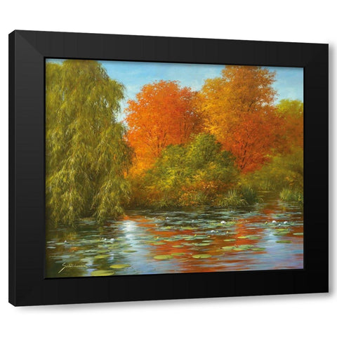 INDIAN SUMMER Black Modern Wood Framed Art Print by Schoelnhammer, Heinz