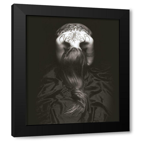 BODY REFLECTION II Black Modern Wood Framed Art Print with Double Matting by Simon