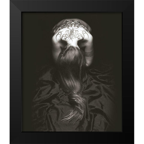 BODY REFLECTION II Black Modern Wood Framed Art Print by Simon