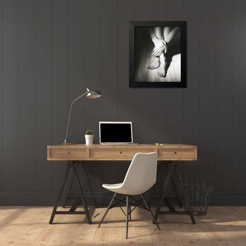 BODY REFLECTION IV Black Modern Wood Framed Art Print by Simon