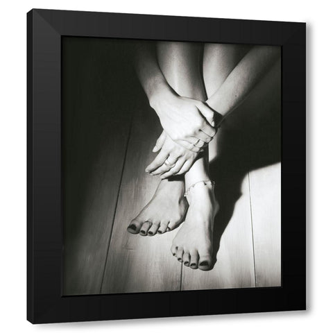 BODY REFLECTION IV Black Modern Wood Framed Art Print with Double Matting by Simon
