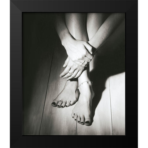 BODY REFLECTION IV Black Modern Wood Framed Art Print by Simon