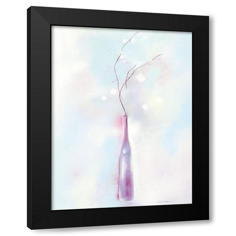 LILAC HARMONY Black Modern Wood Framed Art Print with Double Matting by Robertson, Marilyn