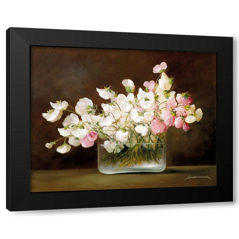 SUMMER GREETINGS II Black Modern Wood Framed Art Print with Double Matting by Schoelnhammer, Heinz