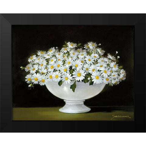 SUMMER GREETINGS IV Black Modern Wood Framed Art Print by Schoelnhammer, Heinz