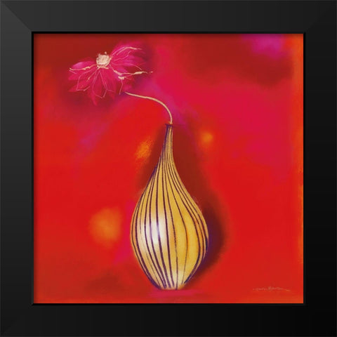 RED HOT I Black Modern Wood Framed Art Print by Robertson, Marilyn
